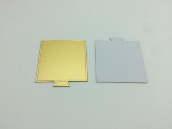 Laminated Gold Cardboard Cake Rounds , Square Cake Drum Foil Paper In Sheets