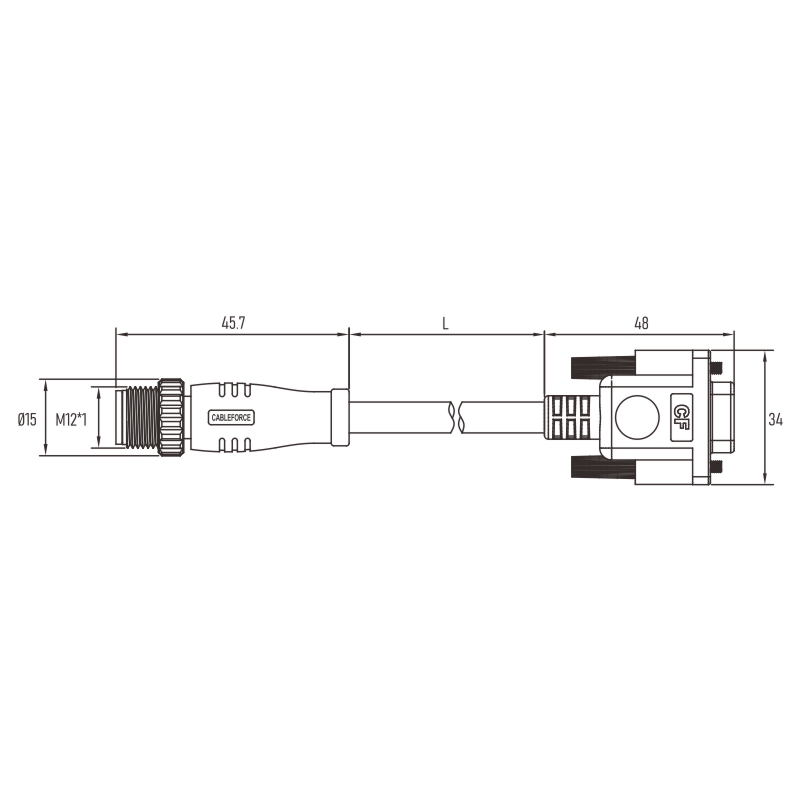 PCB кабеля IEC60807 3 5A 30V M12 d под контактирует паяя прекращение