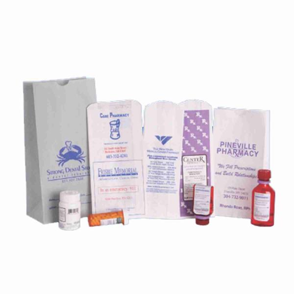 Recyclable Waterproof SOS Pharmacy Paper Bag Kraft Paper 130gsm