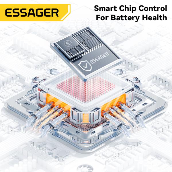 ESSAGER ES-X76 Tipo C a Tipo C Cable de carga rápida 240W 100W 5A Display digital