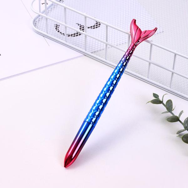 Colorful Gradient Mermaid Neutral Pen 0.5mm UV Electroplated Girl's Heart Gel Pen