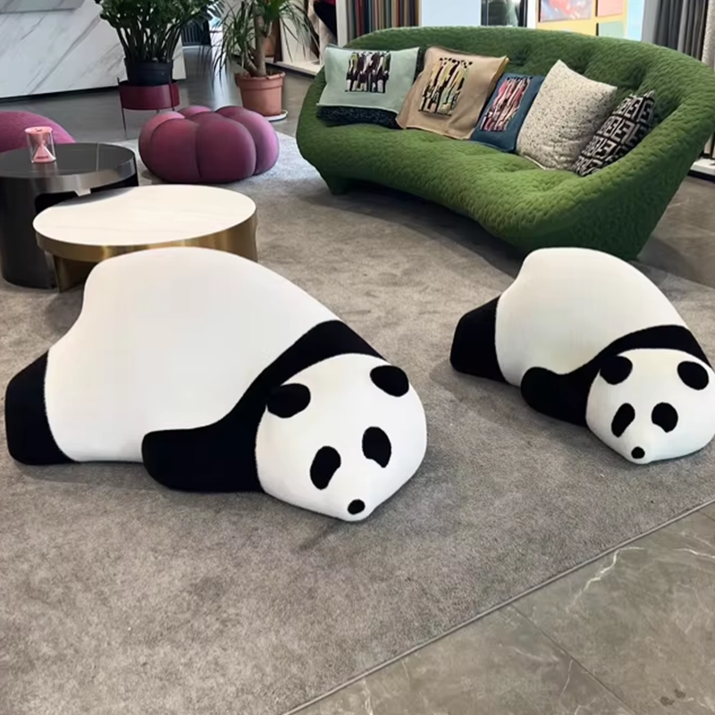 Single Seat Children's Lounge Sofa Giant Panda Shaped Recliner Chair Comfortable Modern Accent Furniture for Home Kids