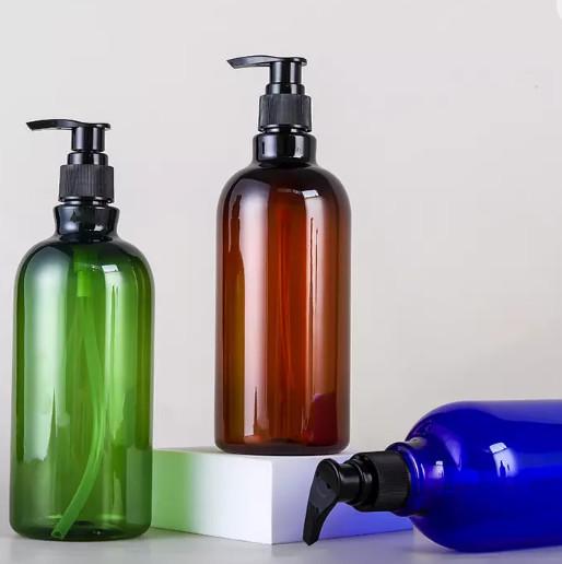 500Ml 16Oz Green Tinted Pet Plastic Pump Bottles For Shampoo Set