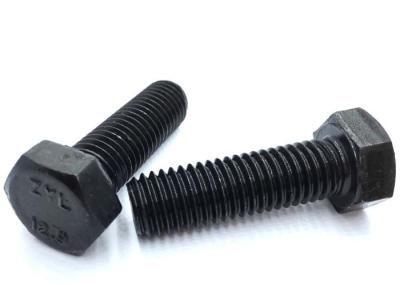 Carbon Steel Grade 12.9 Heavy Hex Bolts M16 7/16 Inch Black Oxide Finish Structural Support
