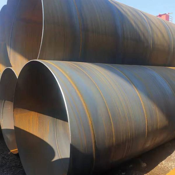 Q235jr Q355 SSAW Helical Welded Steel Pipe Black Big Diameter For Construction