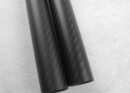 Plein tube 25mmx23mmx1000mm, fibre de fibre de carbone de 100% de carbone de presse à compression