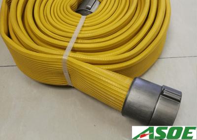 NBR Coverd Smooth Face Lay Flat Fire Hose With Brass Couplings 4 Inch 300 Psi