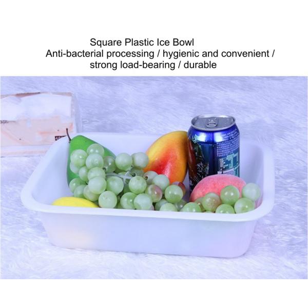 Thickened White Plastic Rubber Basin Turtle Basin Box Plastic Square Turnover Washing Basin