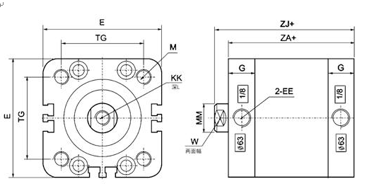Tipo serie temporaria doble de FESTO del cilindro neumático DN del aire con el imán
