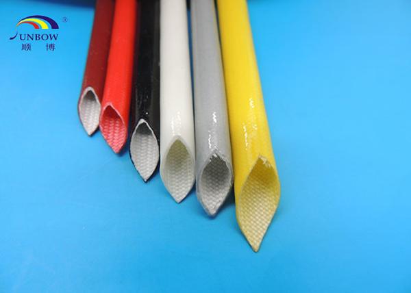 UL RoHS Flame Retardant Braided Fiberglass Sleeve Coated Silicone Rubber