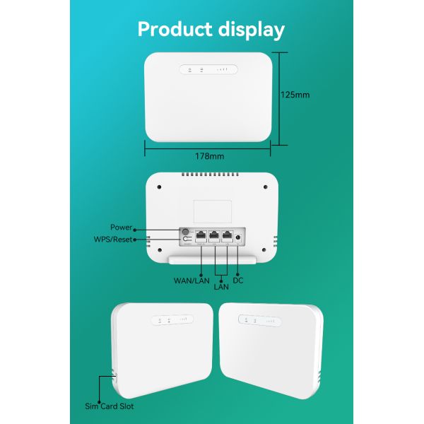 11AC 4G CPE with Battery, CAT6 Standard 4G Wireless Router