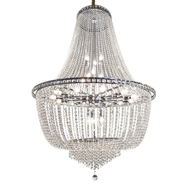 JYLIGHTING European Crystal Chandelier Wedding Hotel Decorative Lighting Living Room American Staircase Pendant Light Luxury