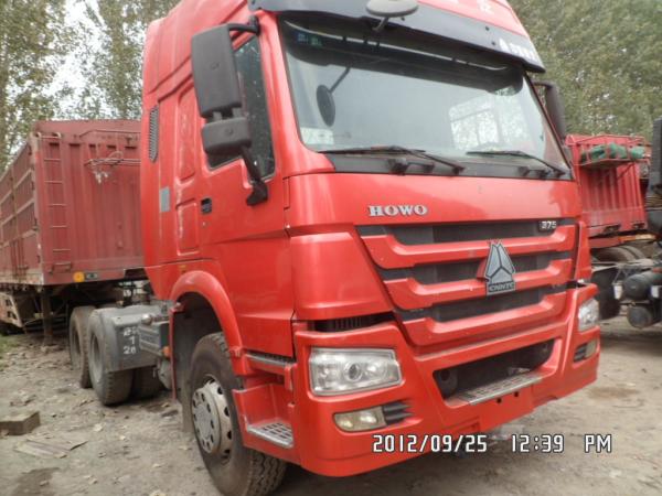 CHINA Howo 375 HP / 420 HP heavy prime mover / tractor head with air deflector and ABS