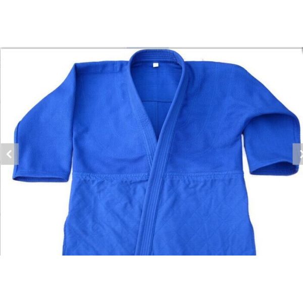 Kimono de judo bleu unisexe en polyester et coton doux et respirant