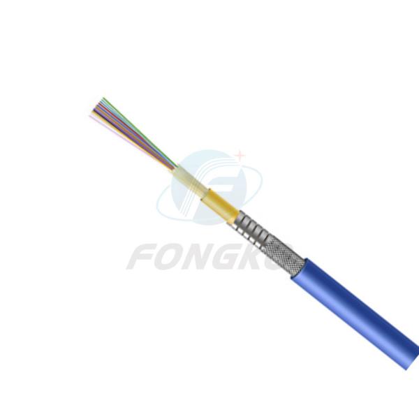 24 cabos de fibra ótica internos flexíveis GJSFJV blindado 5mm~6mm de Lszh do núcleo