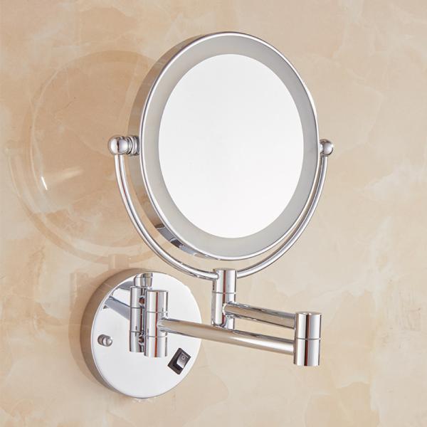 bathroom accessories Led Telescopic Mirror Double Side Mirror wall mounted folding makeup mirror