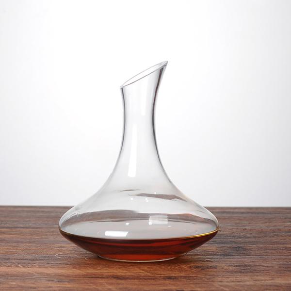 Oblique Mouth 53oz Luxury Wine Decanter Slanted Spout For Drip Free Pouring