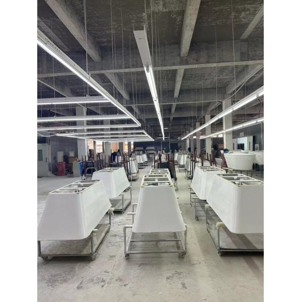 US 200 Samples Freestanding Acrylic Bathtub Narrow Rim Border Bulk Packing Oval Design