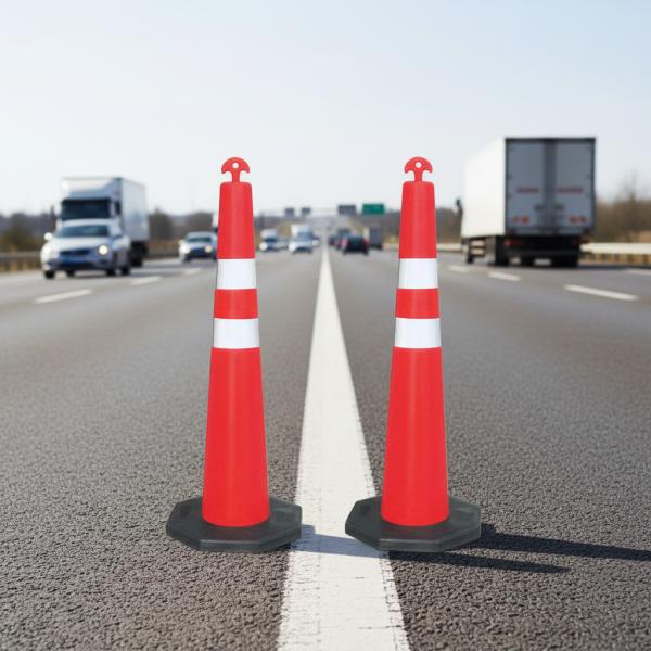 Delineators Barriers 110MM T-Top Black Base Reflective Traffic Beijing ROADSAFE Road Barrier Warning Cone Post