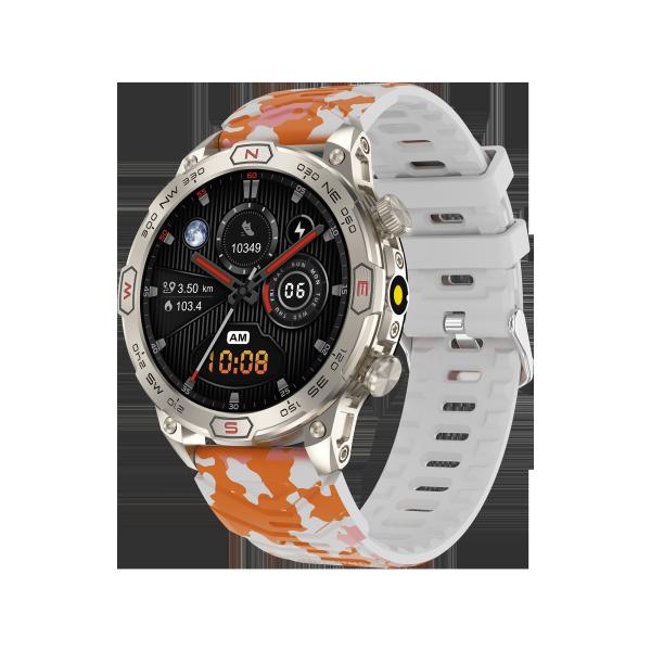 Round Shape Smart Watch with AI Voice Assistant Bluetooth Call Altitude Pressure Compass and Health Monitoring