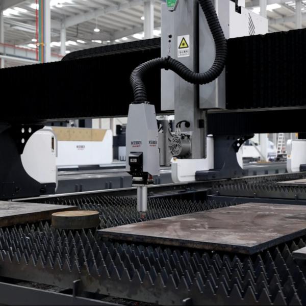 14000mm*500mm Machine de découpe au laser à fibre de plaque à grille à bille Coupe à deux axes Z