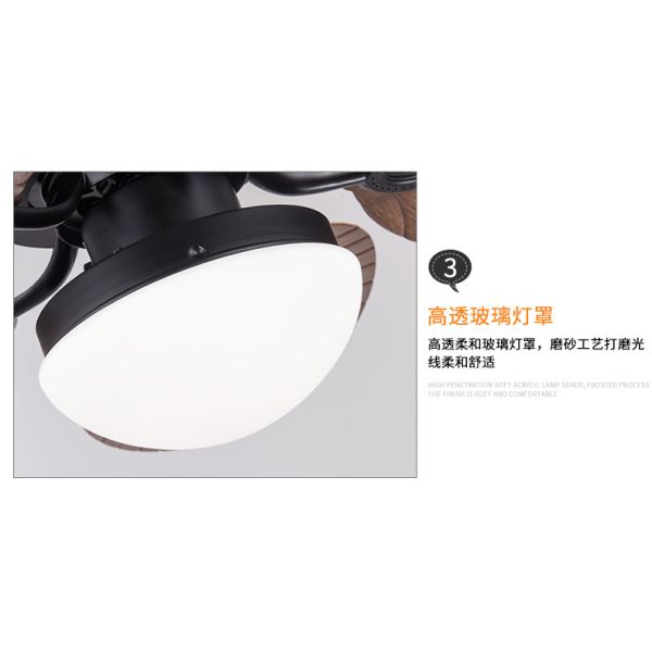 42 Inch Fancy Air Cooling  Decorative New Style Palmate Leaves 4 ABS Blades Ceiling Fan, Include Pull Chain Control