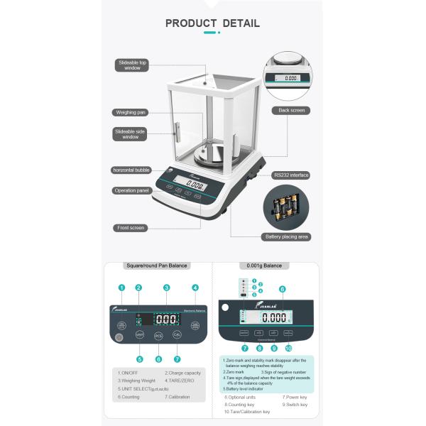 Professional JCZB Model Joanlab Table Top Digital Scales for Laboratory Weighing Balance