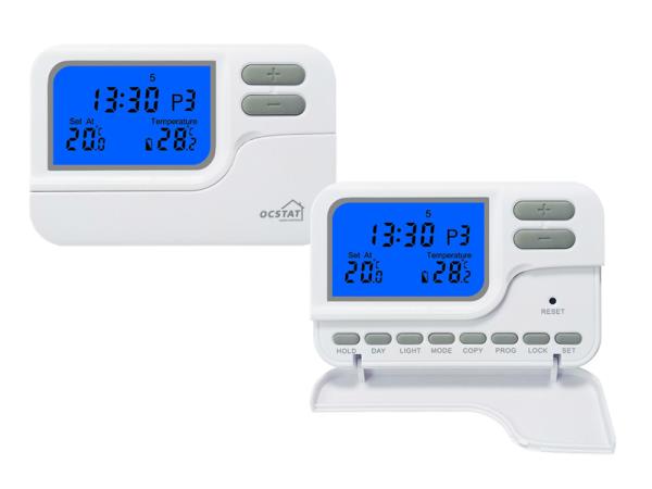 Termostato branco Digital da sala do ABS 868Mhz RF que aquece e que refrigera o OEM