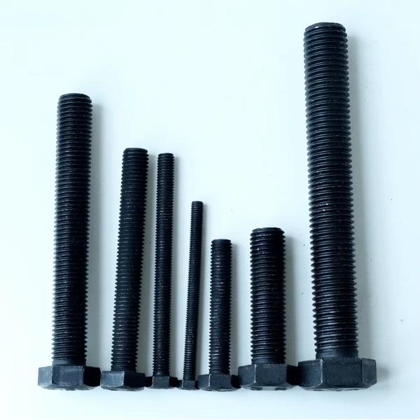 Black Quenched External Hexagonal Full Thread Bolts M8-M24 with GB Standard 8.8 Grade