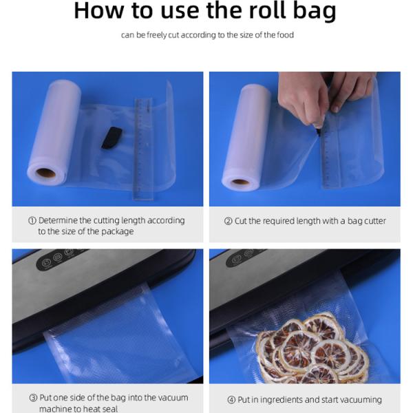 11 X 50' Food Saver Vacuum Sealer Sacos Rolos Sacos de Rolos com Relevo 2 unidades para Uso Doméstico