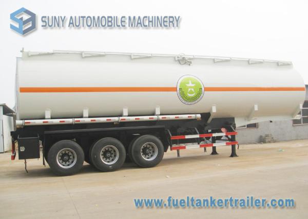 Colored Cargo Tractor Oil Tank Trailer 3 Axle With Gravity Discharge