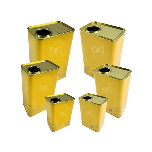 DADI 250ml 500ml 1L 2L 3L 5L Food Olive Oil Tin Can Empty Packaging Cooking Rectangular
