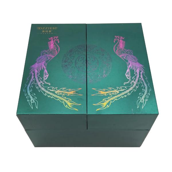 Custom Gold Stamping Business Tea Cup Gift Box Embossed Printing Teacup Rigid Gift Set Gift Box