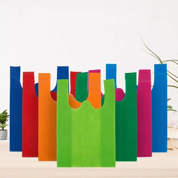 Reusable Die Cut Non Woven Bags Eco Friendly Customized Color