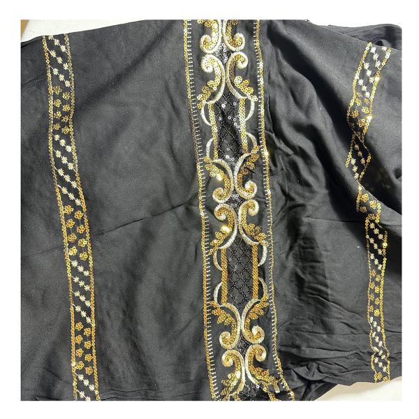 Luxury Design Velvet Embroidery Lace 100% Polyester White Sheer Curtain Fabric Voile Factory Supply For The Living Room