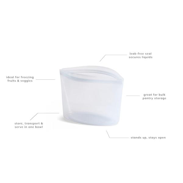 Microwave Dishwasher Safe, Leak-free, Bundle Pack Bowls, Reusable Silicone Clear Bowls