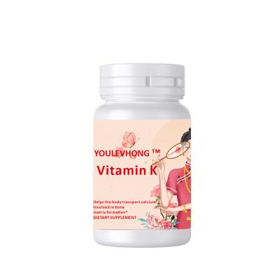 Vitamine K1 Gels doux Supplément 100 mcg sans gluten 60 comptez santé osseuse Coagulation du sang du corps