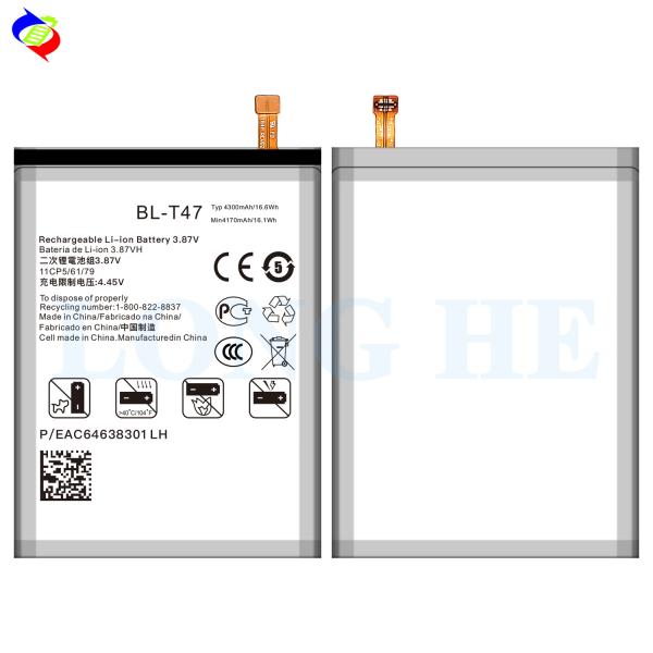 Batterie BL-T47 personnalisable de capacité originale pour les modèles de téléphones mobiles 5G LG Velvet