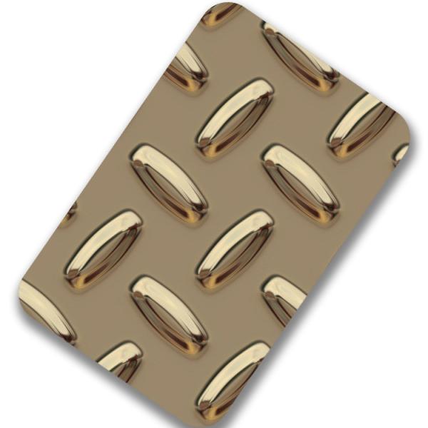 316 Stamped Finish Decorative Checkered Stainless Steel Sheet 1mm thick ASTM