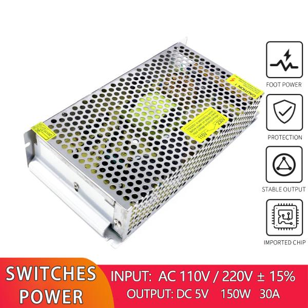 Regulated LED Driver Switching Power Supply AC 110V 220V To DC 5V 30A 150W
