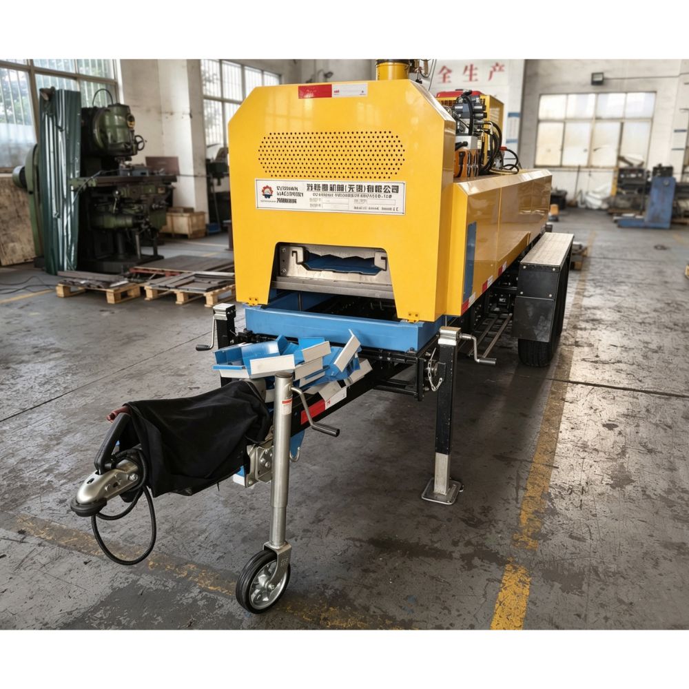 0.4mm-0.7mm Thickness SSR Plus Standing Seam Roll Forming Machine with Portable Trailer