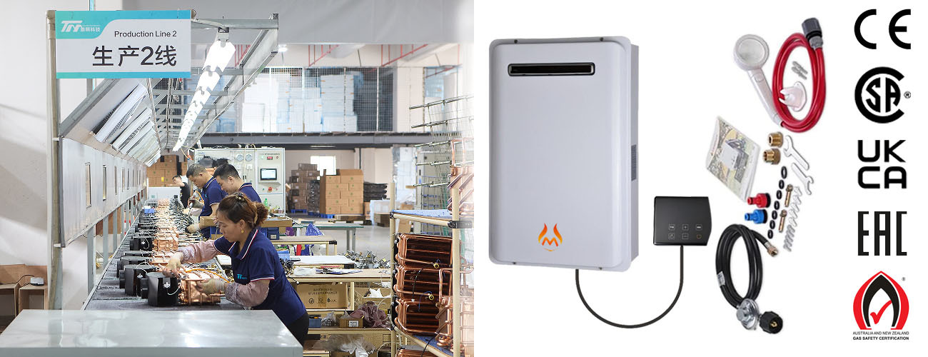 Outdoor Natural Gas Tankless Water Heater 4.7GPM 5.5GPM 110000BTU 130000BTU