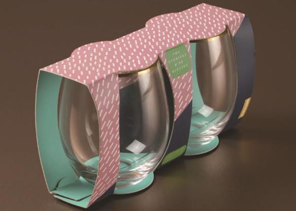 Logo Printed Branded Gift Boxes , Portable Cardboard Coffee Cup Holder 2 Cups - 6 Cups Available