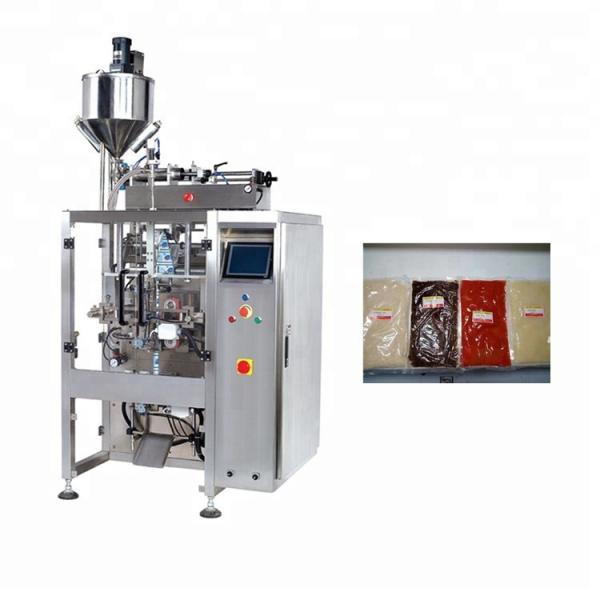 Pneumatic Controlhot Sauce Filling Machine , 10-50 bags/min Ketchup Packaging Machine