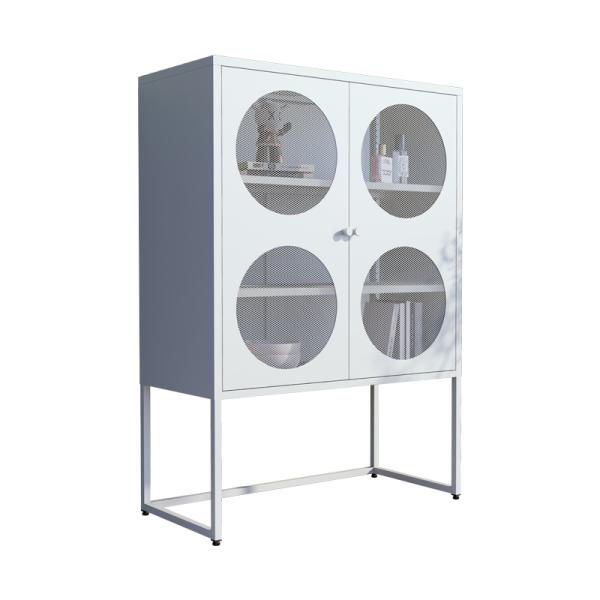 Living Room 2 Doors Filing Cabinet Storage Metal Locker With Stand Feet