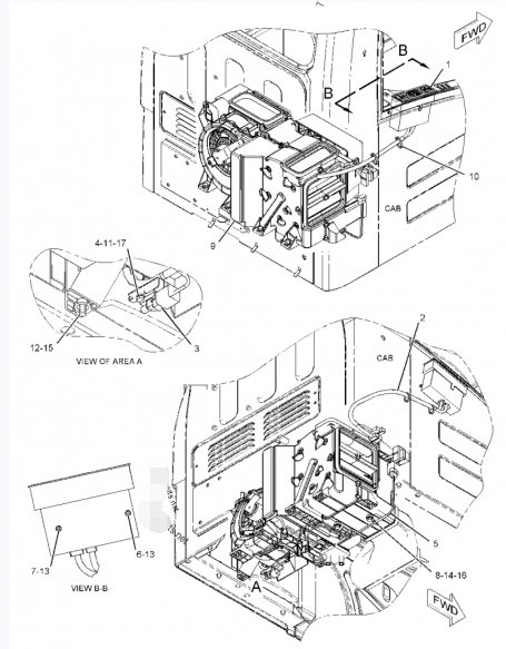 Панель условия кондиционирования воздуха регулятора Э329Д Э320Д 293-1136 Эку экскаватора