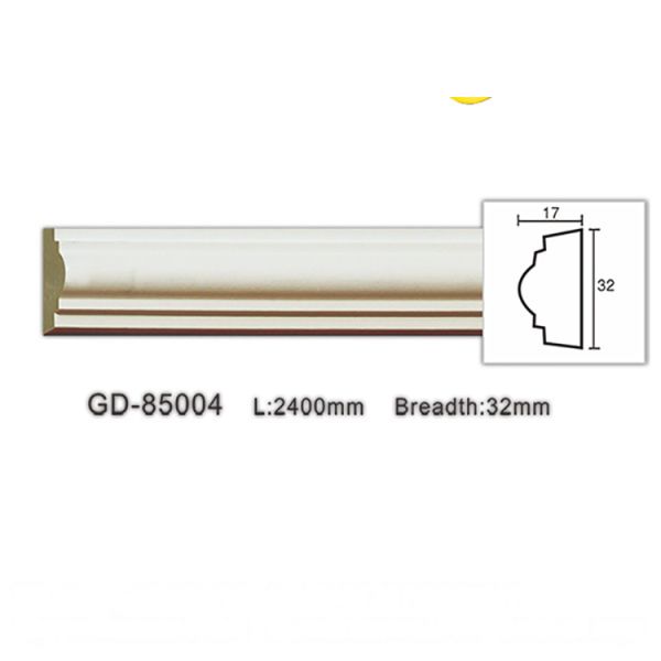 GD-85004 32mm Wholesale Entirely Entryway Urethane Polymer Smooth Decorative Mouldings