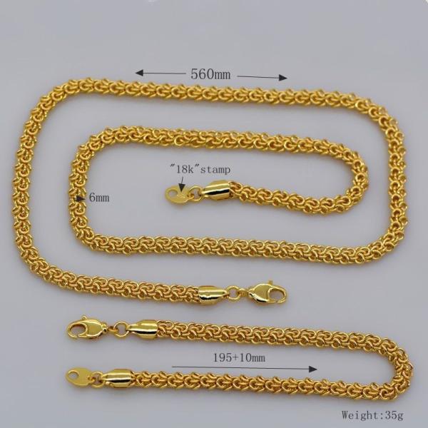Korean Fishbone chain New Trendy Suitable for men and women Jewelry 18K Real Gold Plated
