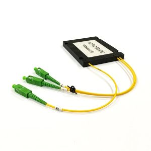 Single Mode FTTH Fiber Optic Splitter 1X2 1X4 1X8 with ABS Box 2.0mm for FTTA Optical Fibers Equipment Use in FTTH