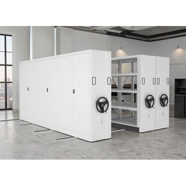 Electric Mobile Shelves Racking Hand Cranked Cargo Mobile Shelving Compact Movable Shelving High-Density Shelves